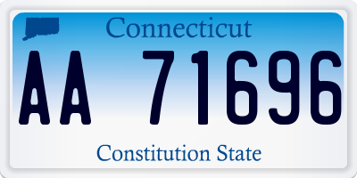 CT license plate AA71696