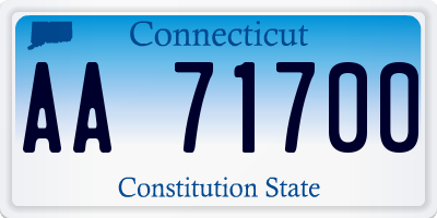 CT license plate AA71700