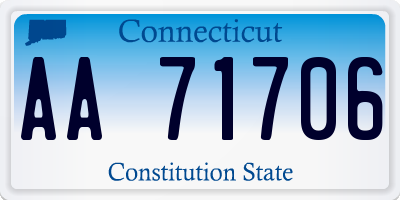 CT license plate AA71706