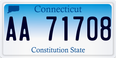 CT license plate AA71708