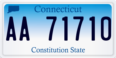 CT license plate AA71710