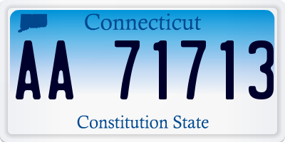 CT license plate AA71713