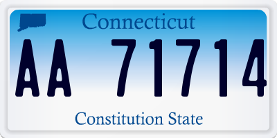 CT license plate AA71714