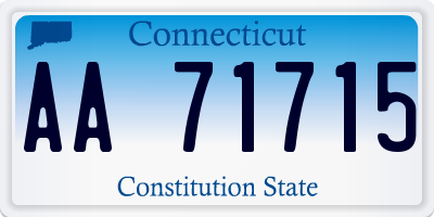 CT license plate AA71715