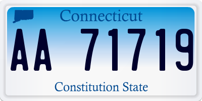 CT license plate AA71719