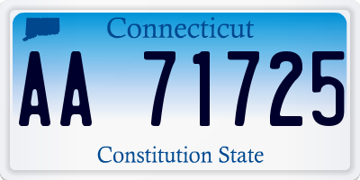 CT license plate AA71725