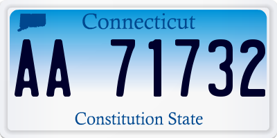 CT license plate AA71732