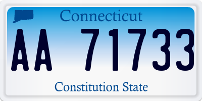 CT license plate AA71733