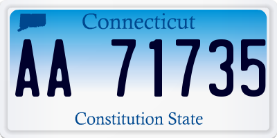 CT license plate AA71735