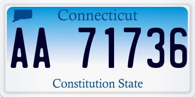 CT license plate AA71736