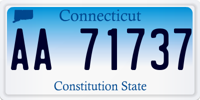 CT license plate AA71737