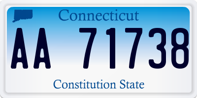 CT license plate AA71738