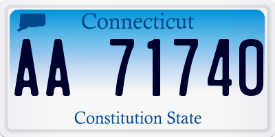 CT license plate AA71740