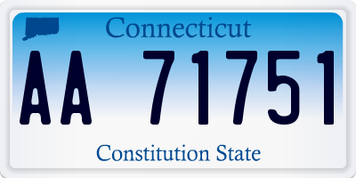 CT license plate AA71751