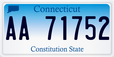 CT license plate AA71752