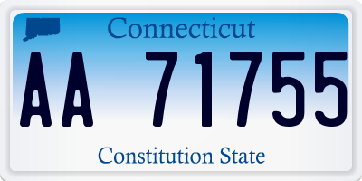 CT license plate AA71755