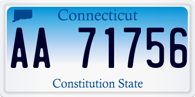 CT license plate AA71756