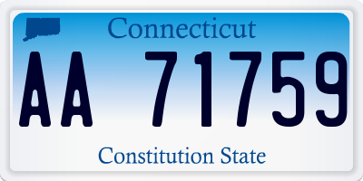 CT license plate AA71759