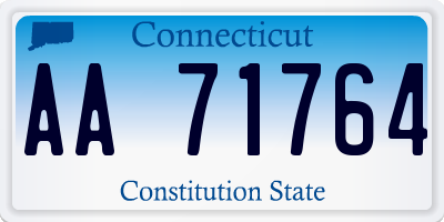 CT license plate AA71764