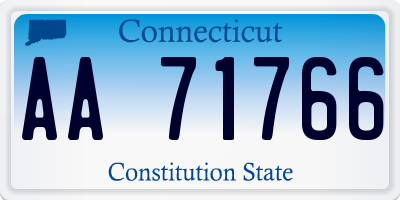 CT license plate AA71766