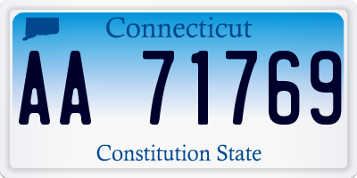 CT license plate AA71769