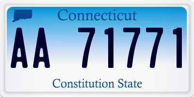 CT license plate AA71771