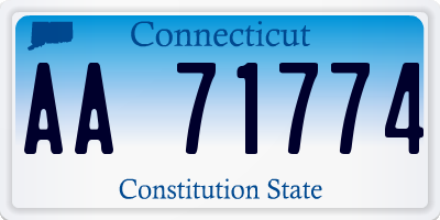 CT license plate AA71774