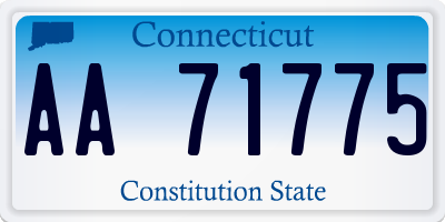 CT license plate AA71775