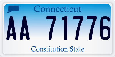 CT license plate AA71776