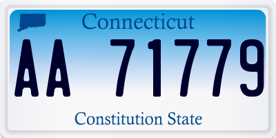 CT license plate AA71779