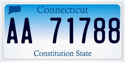 CT license plate AA71788