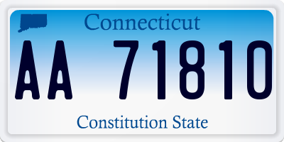 CT license plate AA71810