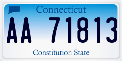 CT license plate AA71813