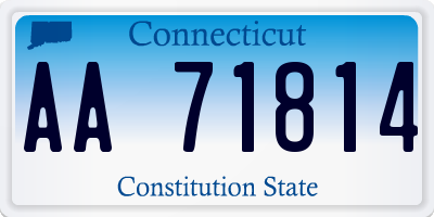 CT license plate AA71814