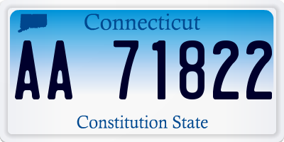 CT license plate AA71822