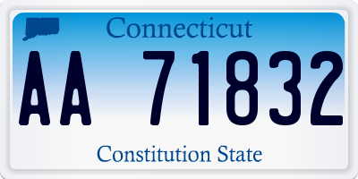 CT license plate AA71832