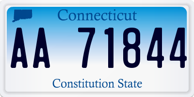 CT license plate AA71844