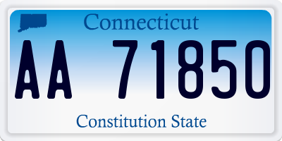 CT license plate AA71850