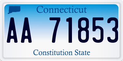 CT license plate AA71853