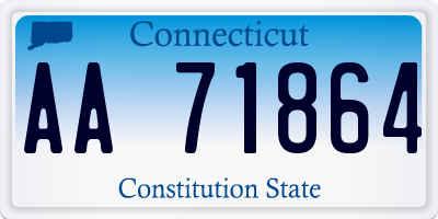 CT license plate AA71864