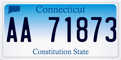 CT license plate AA71873