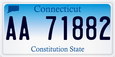 CT license plate AA71882