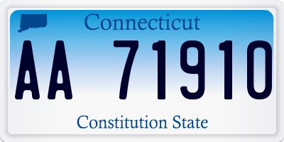 CT license plate AA71910