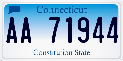 CT license plate AA71944