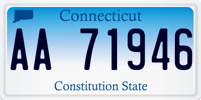 CT license plate AA71946