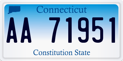 CT license plate AA71951