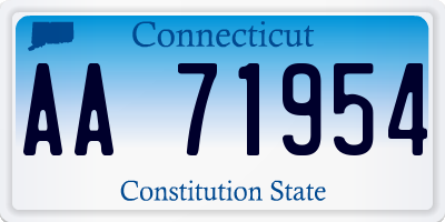 CT license plate AA71954