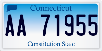 CT license plate AA71955