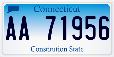 CT license plate AA71956