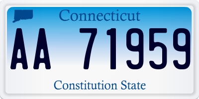 CT license plate AA71959